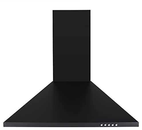 electriQ 60cm Traditional Black Chimney Cooker Hood - 5 Years Warranty