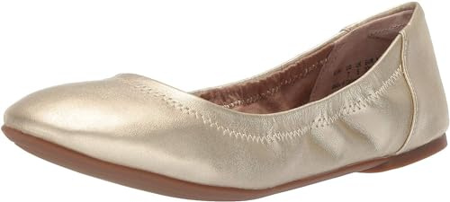 Amazon Essentials Damen Ballerinas Belice Zum Hineinschlüpfen, Gold, 37.5 EU