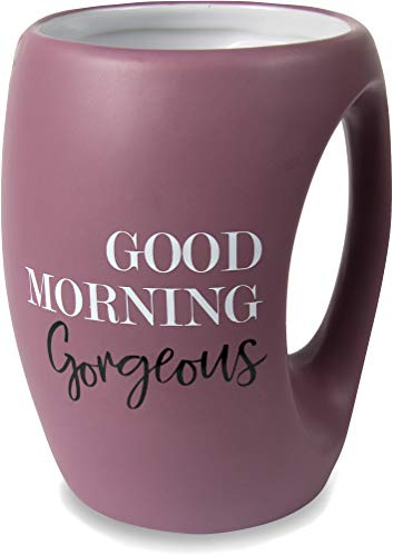 Pavilion - Good Morning Gorgeous - Purple Huggable Hand Warming 16 oz Coffee Cup Mug