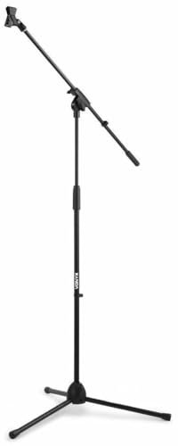 Vonyx Universal-Mikrofonständer mit Haltegriff, höhenverstellbar mit Halterung und Adapter