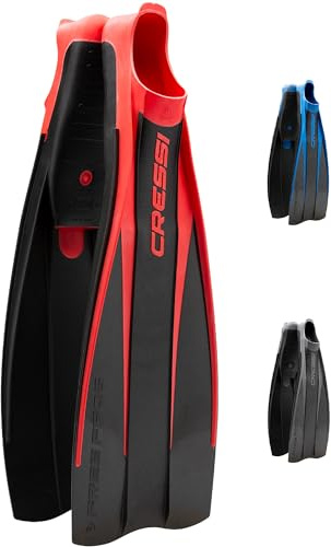 Cressi Free Frog Fins Aletas técnicas de Buceo con Pala en Eva, Unisex-Adult, Negro/Rojo, 45/46