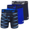 New Balance Men's 6 Boxer Brief Trunk Underpants Fly Front with Pouch, 3-Pack, Pigment/Team Royal/Bolt Flare, Large