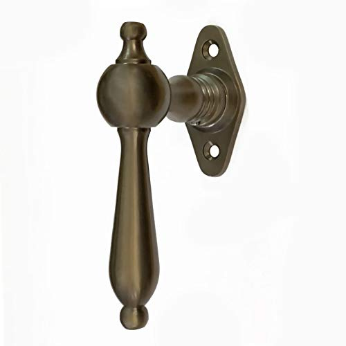 Antikas - Fensterolive in Messing patiniert - dunkel, Fenstergriff - 12,5x7,0 cm