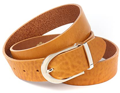 Anthoni Crown Damen Ledergürtel Gürtel Modell 13BCAMEL