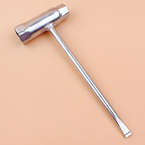 Luxuypon Zündkerzen-Steckschlüssel, 13,5 mm und 19 mm, Edelstahl, kompatibel mit Benzin-Kettensäge und Freischneider