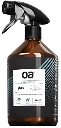 OA Pulizia Vetri Auto CAR GLASS (500 ml) I Pulitore Vetri Auto I Pulisci Vetri Auto I Prodotto per la Pulizia e la Protezione di Vetri e Superfici Cromate dell'auto I PFC-free