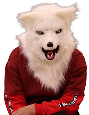tairong Beweglicher Mund Tiermaske Plüsch Fuchs Wolf Bär Cosplay Maske Latex Pelzanzug Fuchskopf Halloween Maskerade Party Kopfbedeckung