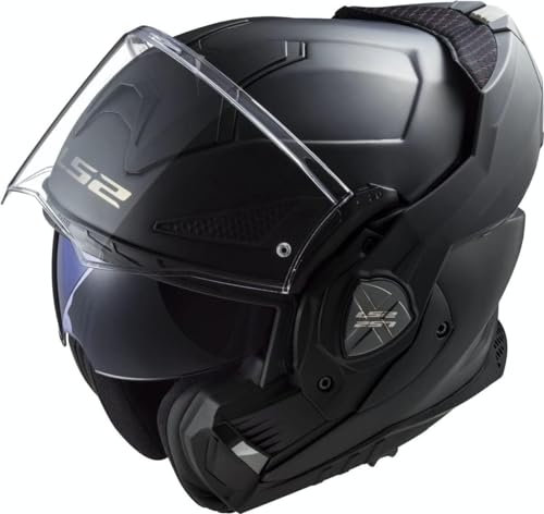 LS2, ADVANT X SOLID Flip-Up Motorcycle Helmet, Matt Black, L