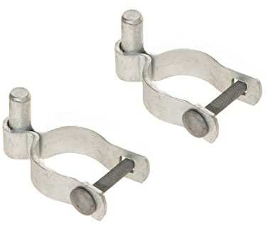 Dailydanny 2 Pack Chain Link Fence Frame Gate Post Male Hinge with Bolts and Nuts (2-3/8 Inch)