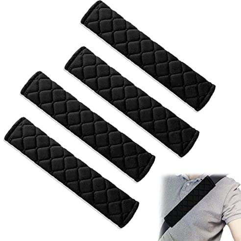iTGOOS 4 Pcs Seat Belt Pads Travel Cushion Car Seat Belt Cover Seat Belt Comfort Harness Pads Comfort Car Harness Pads Seat Belt Pads for Adults Seatbelt Strap Cover Protect Your Neck and Shoulder