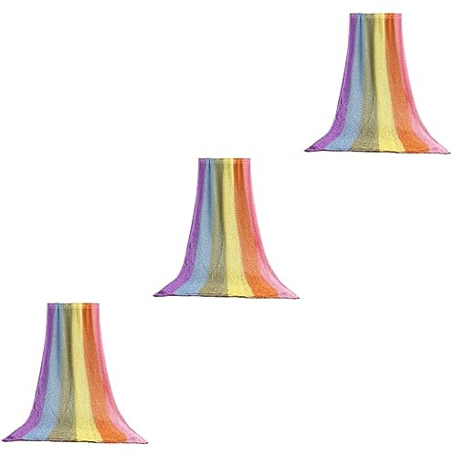 OSALADI 3stücke Neugeborenen Fotografie-wickeldecke Farbverlauf Regenbogen Babydecke Aus Elastisch Atmungsaktiv Vielseitig Einsetzbar Für Fotoshooting Spielmatte Und Mehr