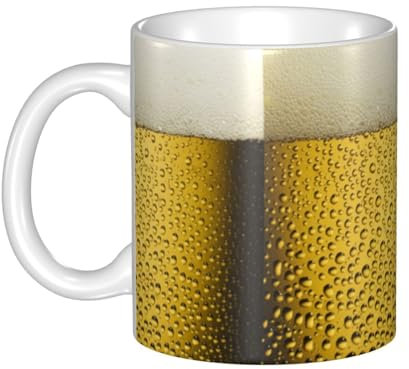 YsoLda Mug,Ceramic Cup Coffee Cup Tea Cup Suitable for Kitchen Restaurant Office 330 ml, Ice Cold Beer Design