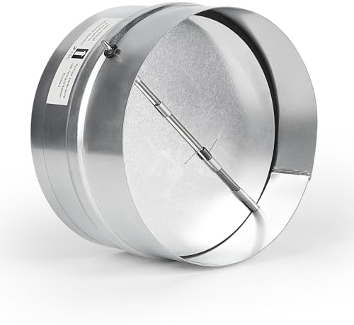 LALAGO Ø150 mm Clapet Anti Retour Automatique, Clapet Anti-Retour avec Caoutchouc d'Étanchéité Joint Caoutchouc pour Hotte Aspirante et Canal de Ventilation