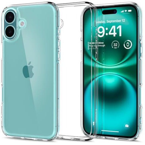 Spigen Ultra Hybrid Case Compatible with iPhone 16 - Crystal Clear