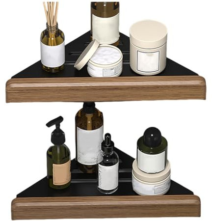 Badezimmer-Hardware-Set, Badezimmer-Accessoires aus schwarzem Holz, Wand-Handtuchhalter, Handtuchhalter, Toilettenbürste, Handtuchhaken, Papierhalter, H