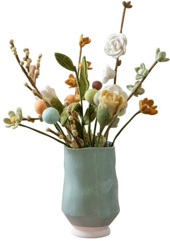 Én Gry & Sif - Filzblumen Strauß Blumen aus Filz - Blumenstrauß - Fair Trade - handgemacht (Pastell-Mix)