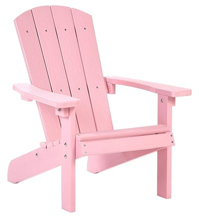 Moderner Muskoka Kinder Gartenstuhl Rosa mit breiten Armlehnen Adirondack