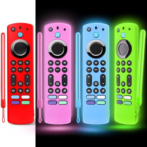 OneBom - Cover per telecomando in silicone per Firestick 4K Max (2nd)/Insignia/Pioneer/Omni (QLED) serie Alexa Voice Remote Enhanced w/, custodia protettiva con cordino dello stesso colore, si