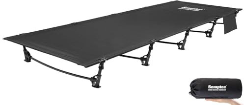 Semptec Urban Survival Technology Campingbett: Ultraleichtes Feldbett aus Aluminium, 192x70x17cm, bis 120kg Tragkraft (Campingbett Feldbett, für Wanderer, Ultraleicht)