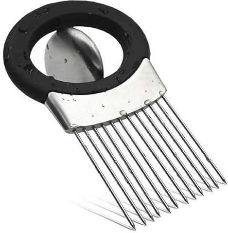 Abiyou Forchetta per Cipolle, 2 Pezzo Supporto per Cipolla in Acciaio Inox, Porta Fette di Cipolla in Acciaio Inox, Taglierina per Cipolle in acciaio inox, Coltello per cipolle, per Tagliare Verdura