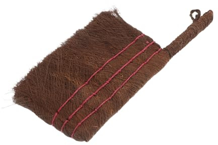 ibasenice Portable and Versatile Flowerpot Cleaning Brush Made of Sturdy Palm Fiber