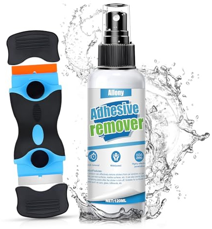 Allony Dissolvant d'autocollants, dissolvant de colle extra puissant, détachant d'étiquettes, dissolution rapide, détachant d'étiquettes tenaces qui enlève efficacement les autocollants et les