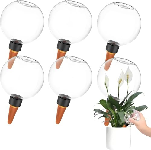 4/6/8 grandi sfere di irrigazione,pali a sfera di irrigazione, piante in vaso auto-irrigazione, 500 ml dispenser di acqua per piante per irrigazione di piante in interni ed esterni