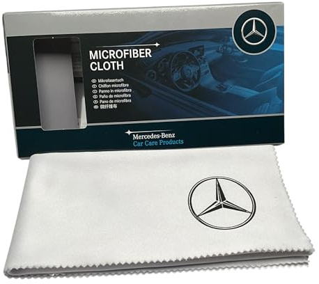 Chiffon en microfibre haute brillance Mercedes-Benz A0009865000 Premium 30 x 30 cm Blanc authentique