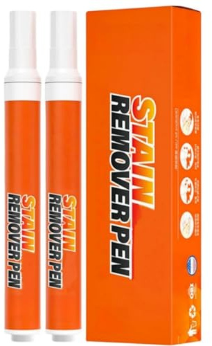 2 PCS Stain Remover Pen,Clothing Cleaning Pen,Instant Stain Remover Pen,S-tain R-emover Pen For Clothes,More Effective S-tain Removal,Quick Drying,Travel & Pocket Size,Suitable For All Fabrics