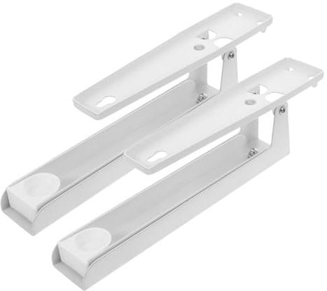 FUNNETOYU 2 Piezas Soporte de Pared para Microondas Acero Resistente Plegable y Extensible Marco Reforzado para Hornos de Unidades Color para Cocina