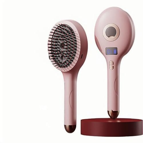 Massagebürste Elektrisch Kopfmassagegerät, Kopfhaut Massagebürste mit Kopfmassage Bürste, 6000 Vibrationen/min, 4 Modi, LCD-Display, Type-C Ladung, Kopfmassage für Entspannung und Haarwachstum#rosa