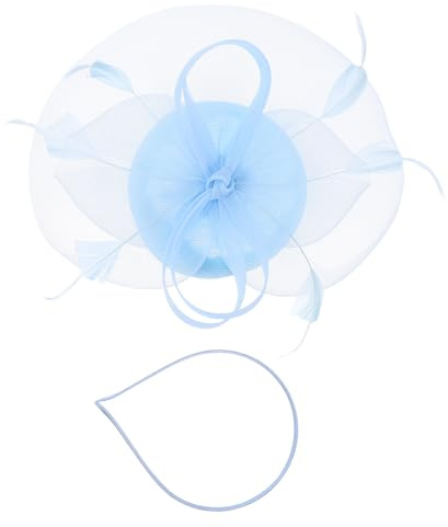 MOTHNUR Fascinator Copricapo da Donna Decorazioni Piumate Accessorio in Rete per Abiti Formali e Cerimonie Facile da Indossare