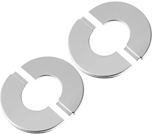 OSALADI Edelstahl Abdeckkappen 2 Stück Geteilte Wandflanschabdeckung mit 42mm Loch zum Abdecken von Duschflansch und Rohrwandöffnungen Passend für Sanitär und Heizungsrohre