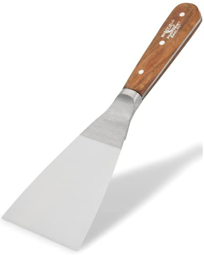 Footprint Wallpaper Scraper Heavy Duty - 75mm/3” Durable Stripping Knife Decorators Tools for Removal of Paper, Paint, Varnish, Grout and Putty. Flexible Tempered Steel Blade. Hardwood Handle.