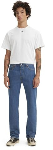 Levi's Men's 501 Original Fit Jeans (Also Available in Big & Tall), Medium Stonewash, 36W x 32L