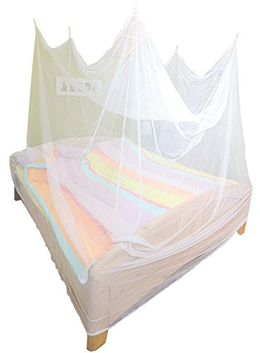 infactory Reisemoskitonetz: Reise-Moskitonetz für Doppelbetten (2 x 2 x 2 m), 280 Mesh (Moskitonetz feinmaschig, Moskitoschutz Bett, Decke)