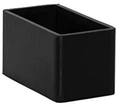Flyshop Stuhlbeinkappen, Rechteckig, Silikon, 25x50mm, Schwarz, 12er Pack | Rutschfest, Schutzkappen, Strapazierfähig