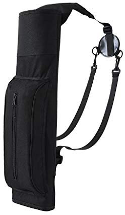 Inzopo 54 x 17 cm wasserdichter ultraleichter Köcher für Bogenschießen Jagd Training Schwarzer Pfeil Köcher Halter Tasche Schultertasche Rucksack mit Reißverschlusstasche
