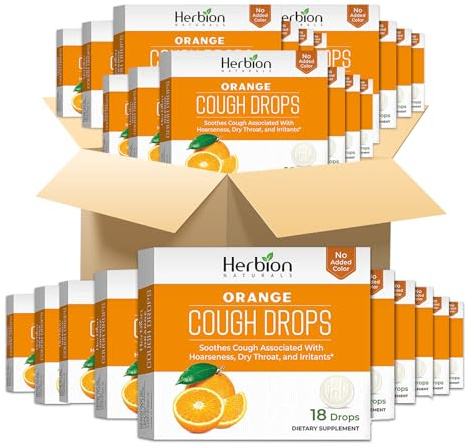 Herbion Natürliche Hustentropfen, Orange, 18 Lutschtabletten, 48er Pack 864 Lutschtabletten