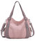 NICOLE & DORIS Weiche Kunstledertasche Lässige Hobo Tasche Damen Handtasche mit großer Kapazität Designer Umhängetasche Frauen Shopper Henkeltaschen Rosa
