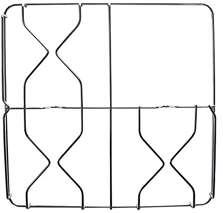 Onofri Griglia in filo cromato colore inox 465 x 456 mm. per cucina piano cottura 3 fuochi a gas con piastra elettrica - F4005