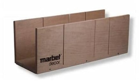 PROVISTON | Gehrungslade für Handsägen | 45 Grad Winkel | 90 Grad Winkel | Schneidlade für Sockelleisten, Stuckleisten und Metallprofile | Höhe bis 160 mm | Breite bis 180 mm | Aus stabilem Holz