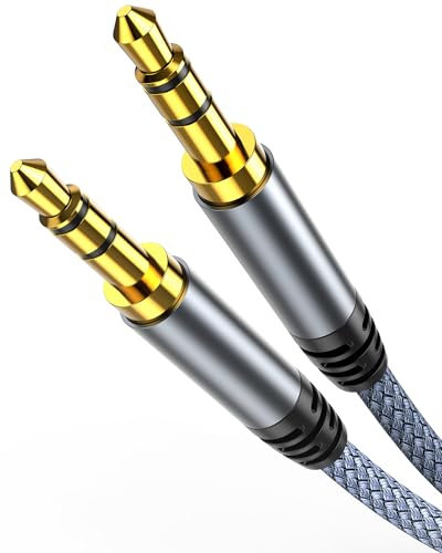 Highwings Aux Kabel 3,5mm Klinkenkabel [6M] Stereo Audio Kabel Klinke auf Klinke Nylon Geflochtenes Hochwertige Kabel für Kopfhörer, Auto, Handy, PC, Lautsprecher, Stereoanlagen, MP3-Player usw