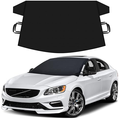 Autovir Windshield Cover for Ice and Snow | Oxford Fabric Windshield Cover for SUV, Sedan, Coupe & Hatchback | Protection from Snow, Ice & Frost | Winter Car Accessories