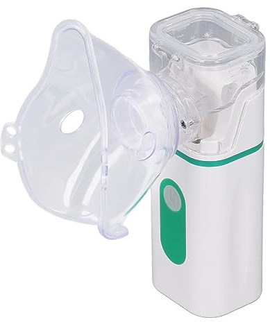 Nebulizer Machine with Mouthpiece for Adults and Kids, Portable Nebulizer, Handheld Mesh Nebulizer, Cool Mist Steam Inhaler for Travel and Home Use, Battery or USB Powered