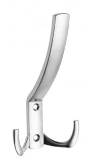 BRESKO 1-10 Stk Kleiderhaken Garderobenhaken Wandhaken Haken Halterung Garderobe Huthaken Türhaken Mantelhaken Wandgarderobe (Groß Chrom matt, 10 Stück)