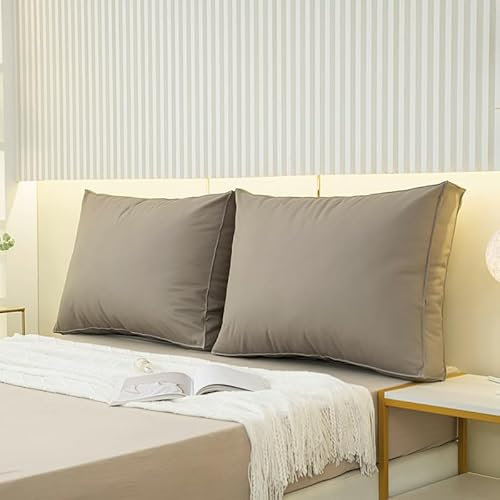 LUZBOSE 1 x Lesekissen, Lendenwirbelstütze, Lesekissen, TV-Entspannungskissen, Sofakissen, Rückenkissen, Bett, Sofa, Sitzen, Rückenstützkissen, superweich, bequem, Rückenkissen (70 x 50 x 18 cm, grau)