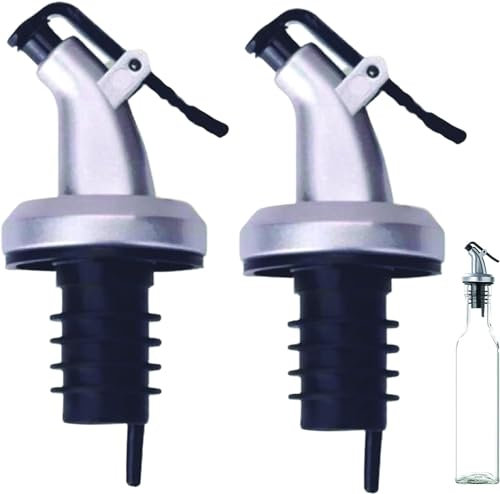 PARENCE - Set di 2 beccucci richiudibili in alcool, olio d'oliva e aceto - pratico e versatile per tutte le tue bottiglie