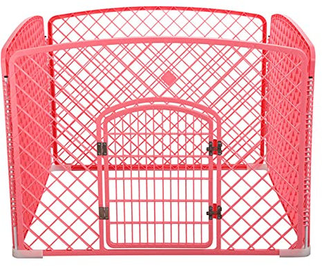 PP Harz Zaun Kleiner Hundekäfig Katze Hundekäfig Zaun Zaun Geeignet für Wohnzimmer Balkon Schlafzimmer (pink)
