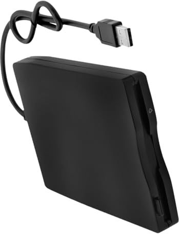 jojofuny Externa USB 2.0 de Disquete 3,5 Pulgadas 1,44 Megabytes Negro | Plástico, Diseño Compacto, Reducción de Ruido y Antiimpacto, Portátil para Transporte Cómodo